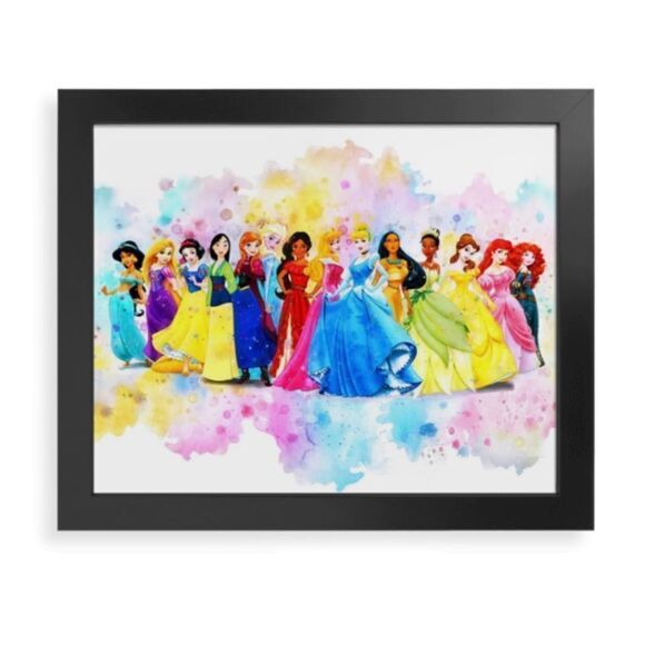 Disney Princesses Watercolor Print - Picture 1 of 2